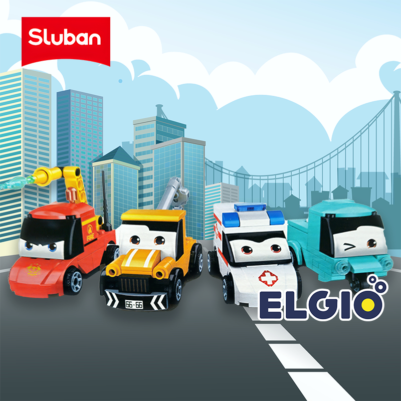 Sluban Bricks Mobil Pull Back Power Bricks B1072
