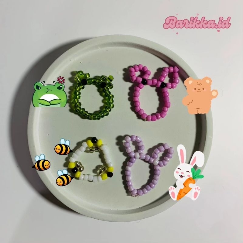 Animals Beads Ring || Cincin Manik