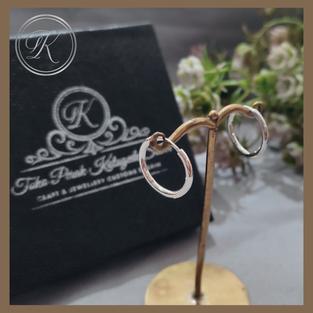 Anting Bulat Kecil Perak Asli
