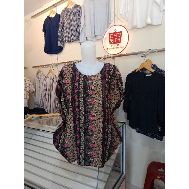 baju outer lengan pendek motif