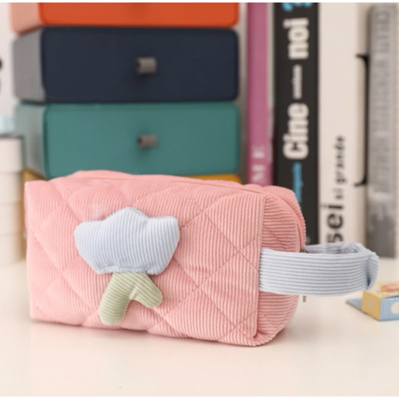 Pouch corduray pink