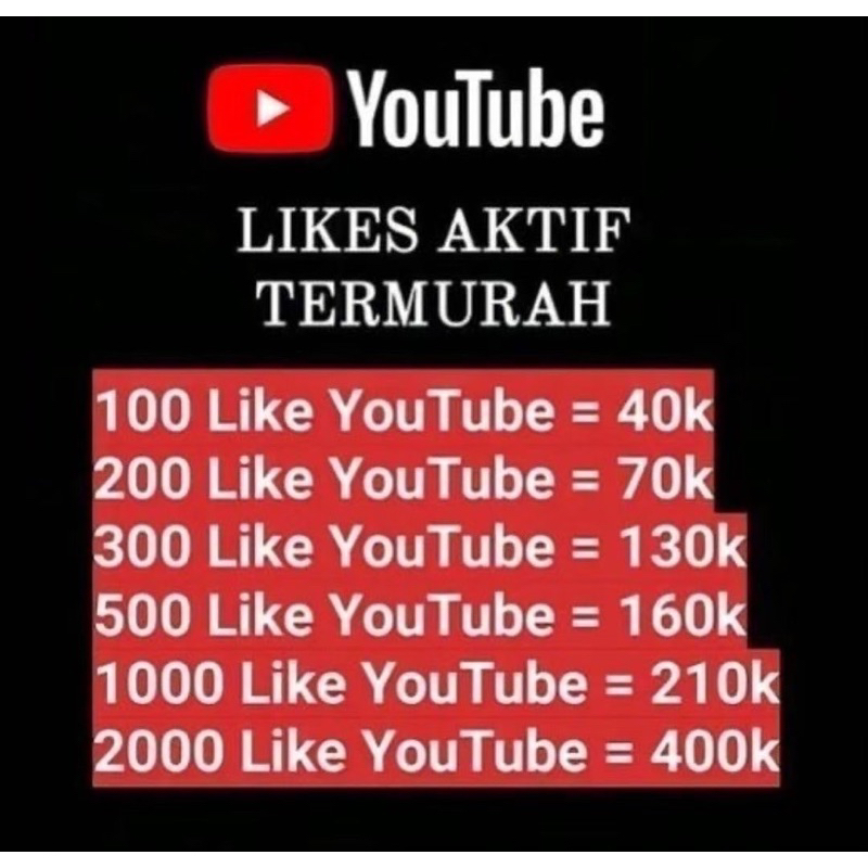 LIKEE YOUTUBE TERMURAH