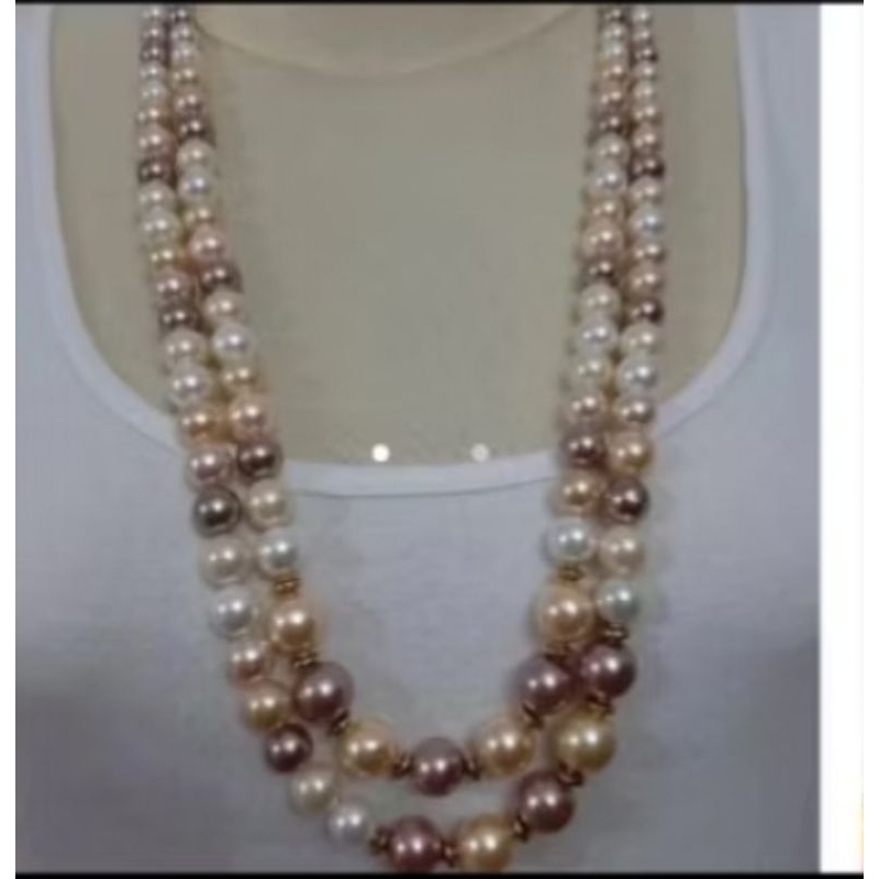 #kalung mutiara shell multilayer