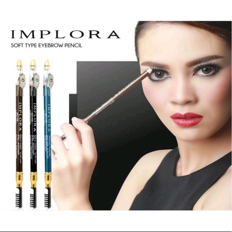 (Ksc) Ready Pensil Alis IMPLORA, Eyebrow Pencil Implora BPOM