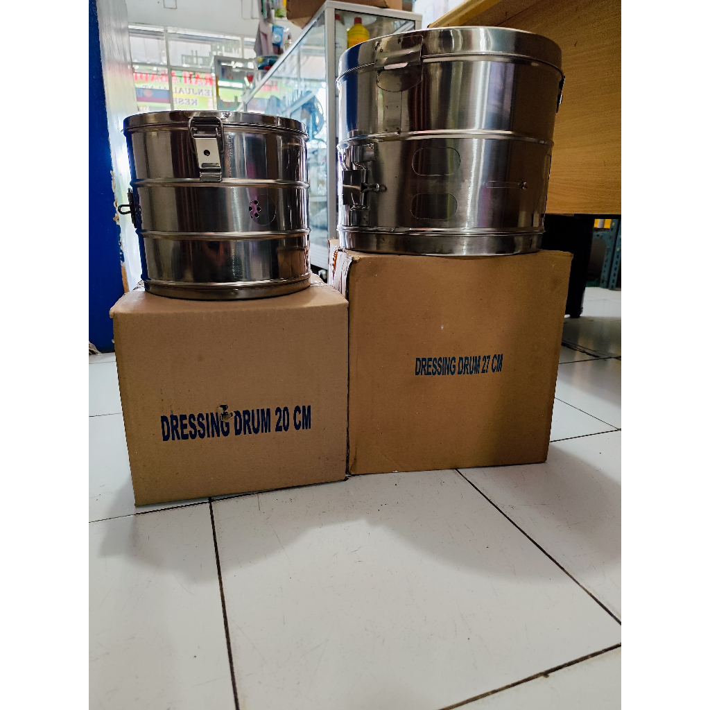 tromol kassa dressing drum 27cm 20cm