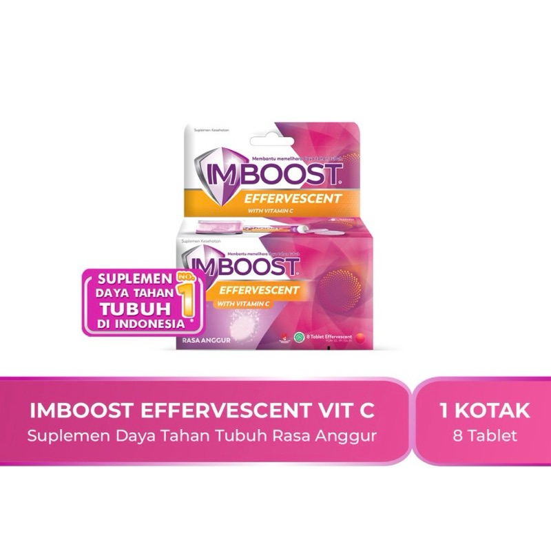 IMBOOST EFFERVESCENT ISI 8 RASA JERUK WITH VITAMIN C