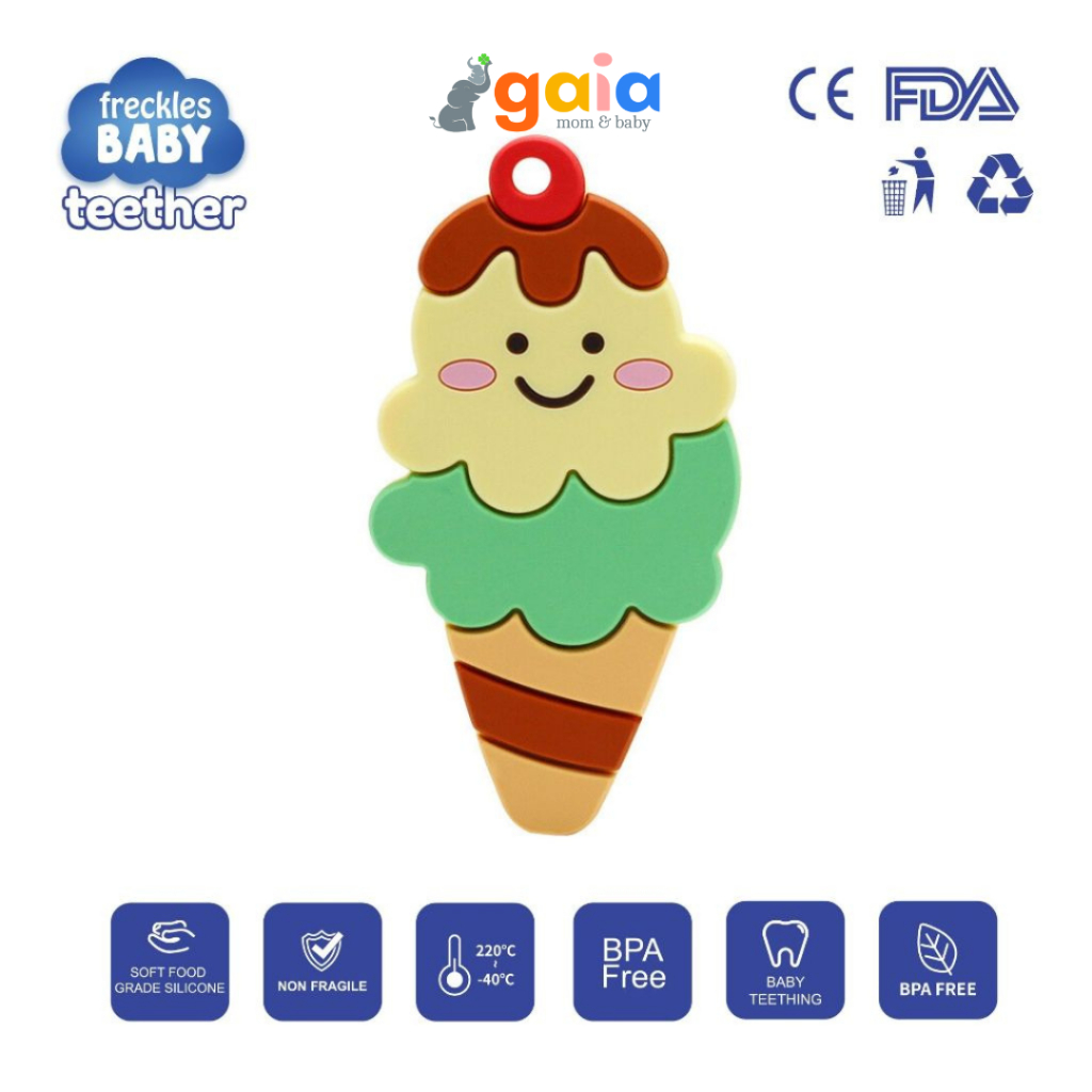 Freckles Ice Cream Cone Teether