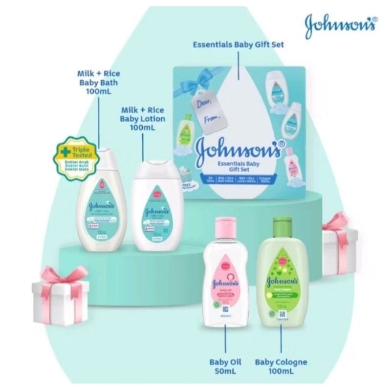 Johnsons Baby Essentials Gift Set 4in1