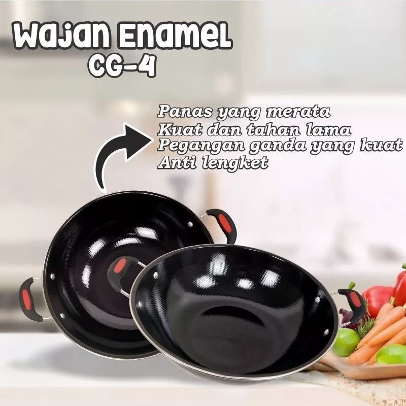 wajan enamel