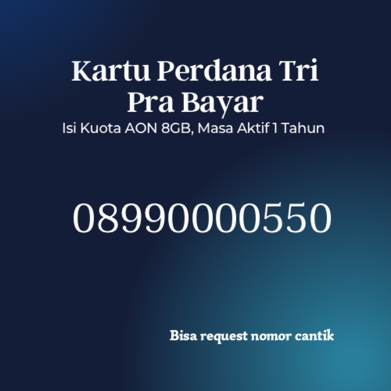 Nomor Cantik TRI 040222.8