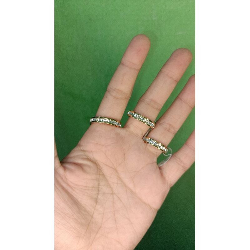 cincin titanium permata full keliling