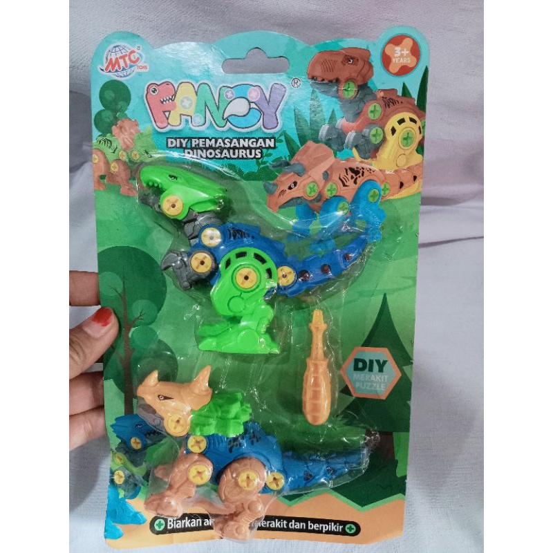 DIY MERAKIT PUZZLE DINISAURUS