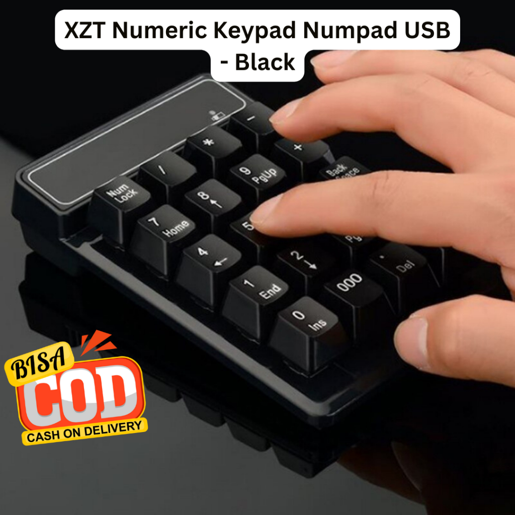 XZT Numeric Keypad Numpad USB - Black