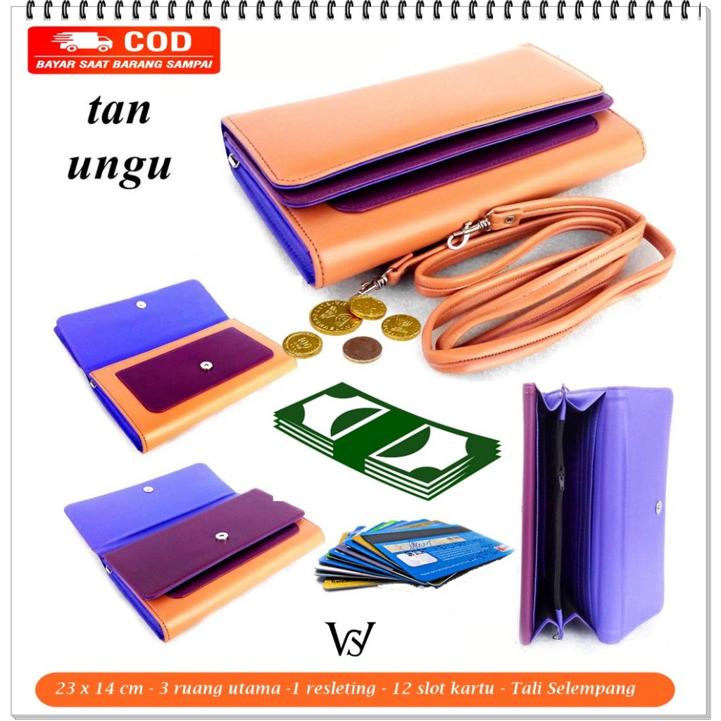 Dompet Jumbo Kulit Organaizer Combi Mini Clutch