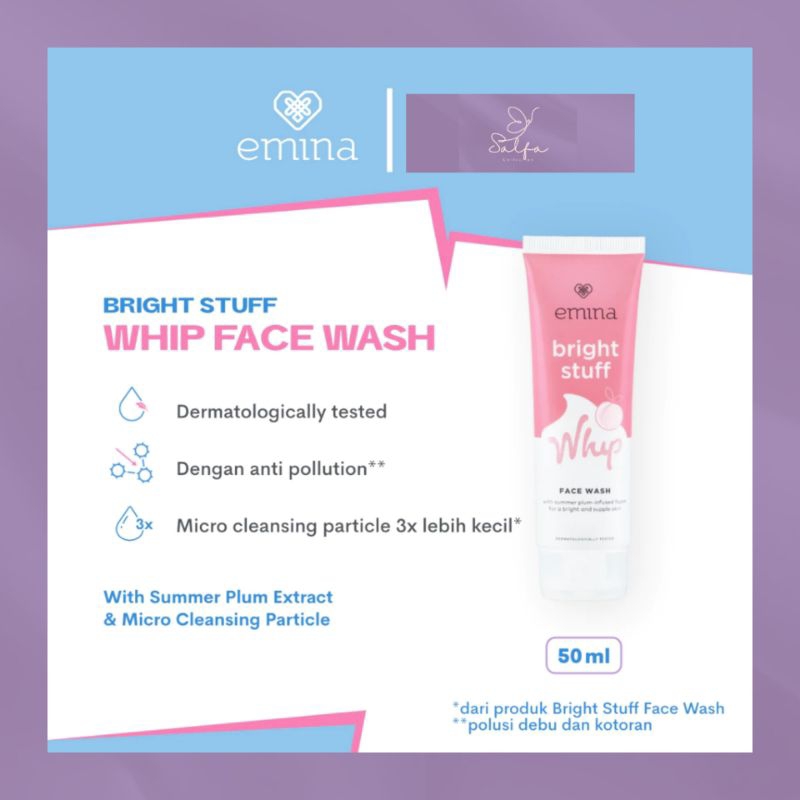 EMINA BrightStuff Whip Face Wash 50ml