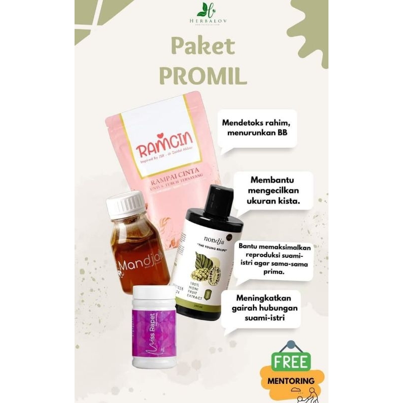 PAKET PROMIL HERBALOV | PROGRAM HAMIL HERBALOV