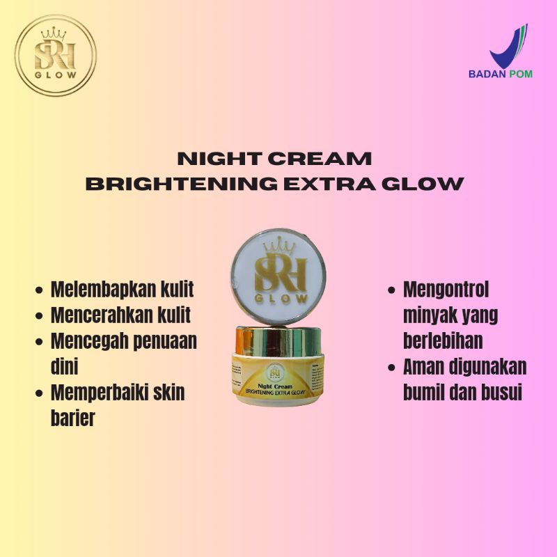 ECER NIGHTCREAM EXTRA GLOW BPOM