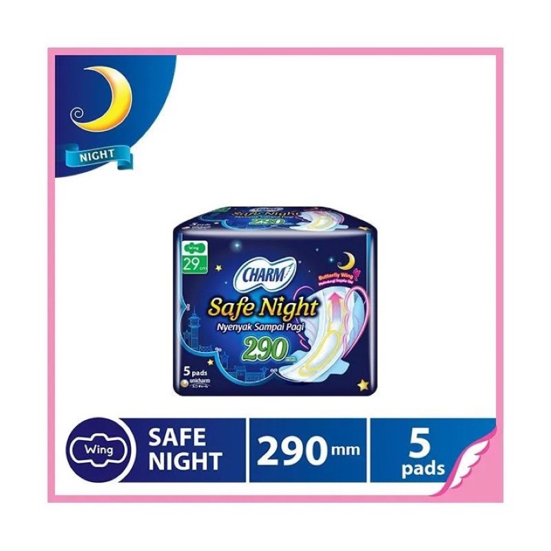 Softex Charm Safe Night 29cm 5Pads
