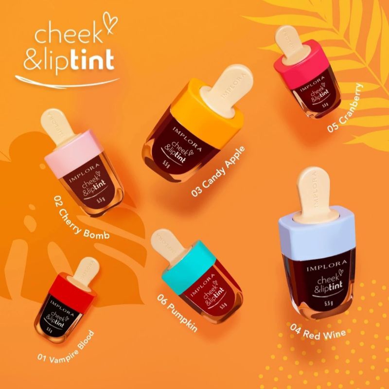 Original Lip Tint Cheek Implora 6 Warna