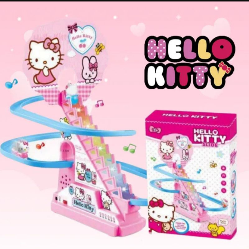 mainan track tangga hello kitty