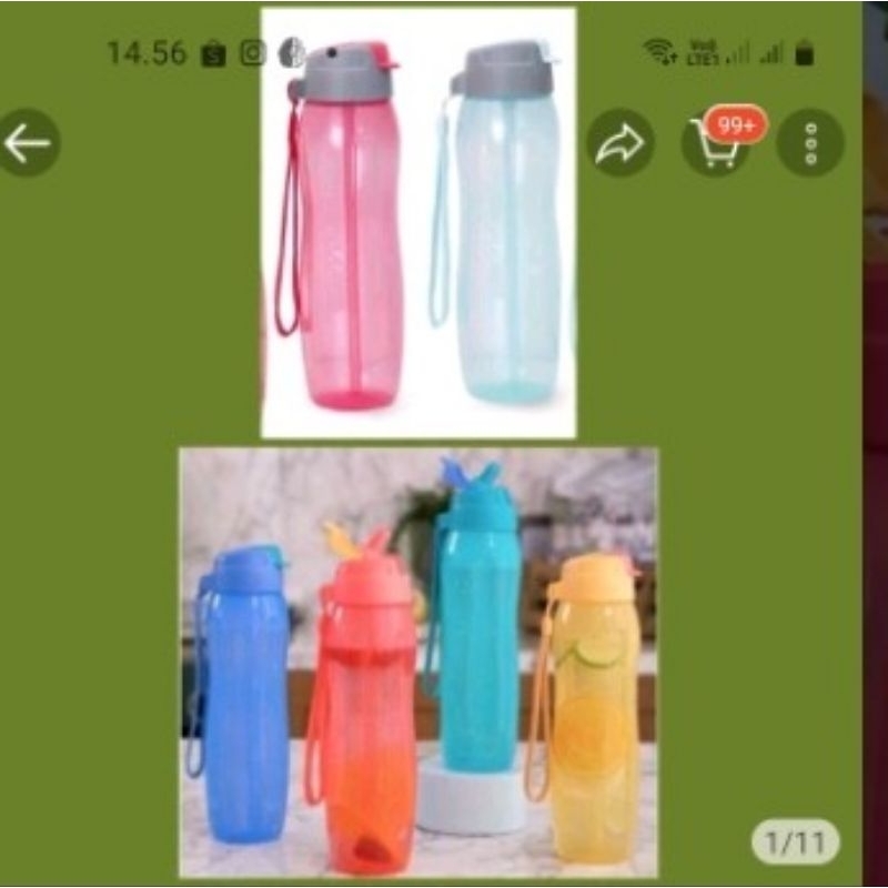 Eco bottle 750m with straw