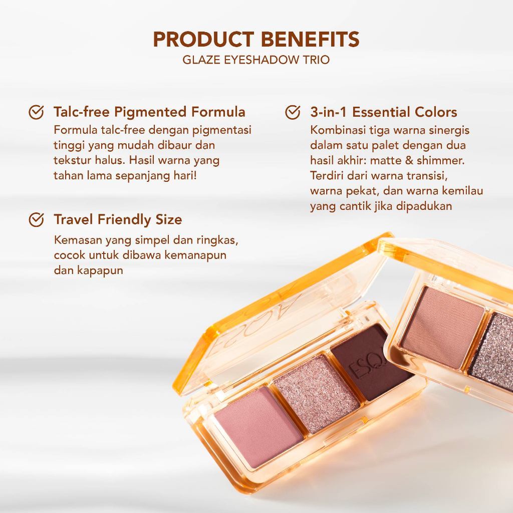 ESQA Glaze Eyeshadow Trio