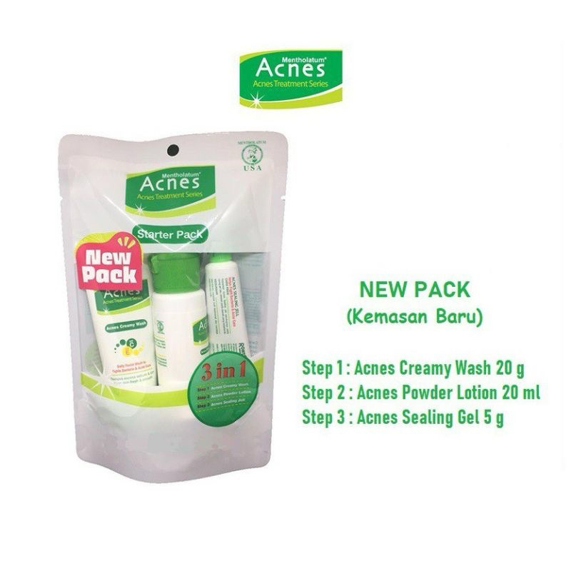 Acnes Starter Kit 3pcs - Acnes set 3in1