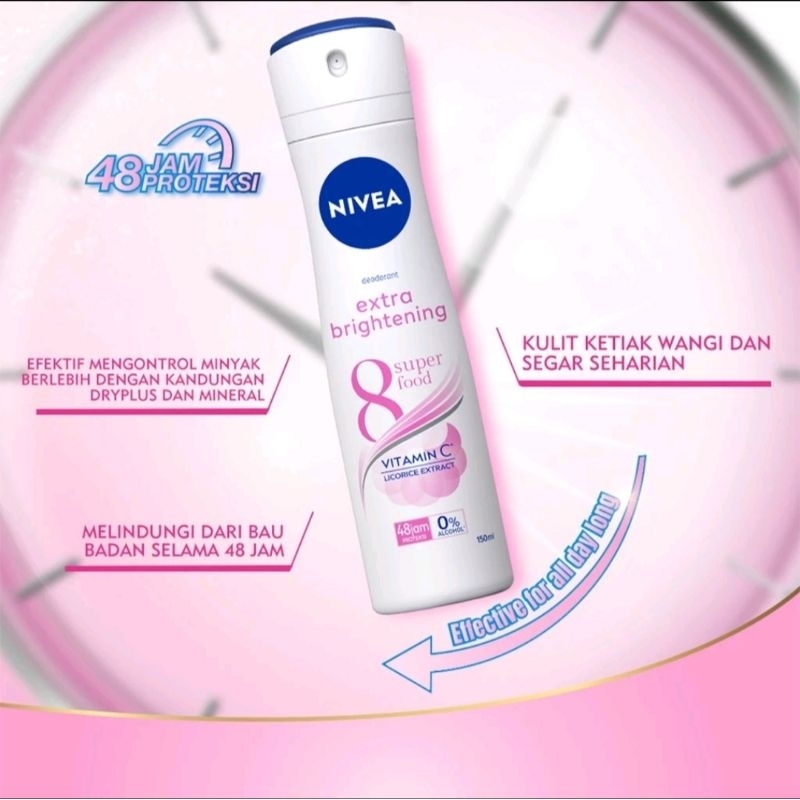 NIVEA DEODORANT EXTRA BRIGHTENING 150ML