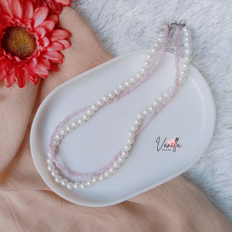 Kalung Mutiara 2 Layer