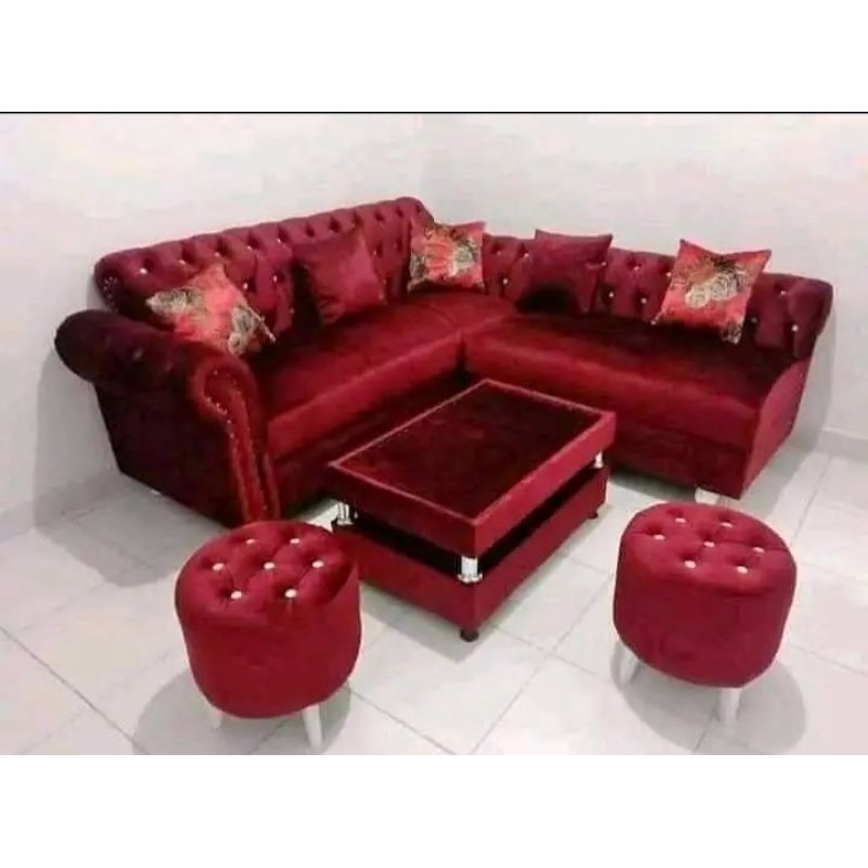 SOFA CASTERFIELD KANCING + STOOL