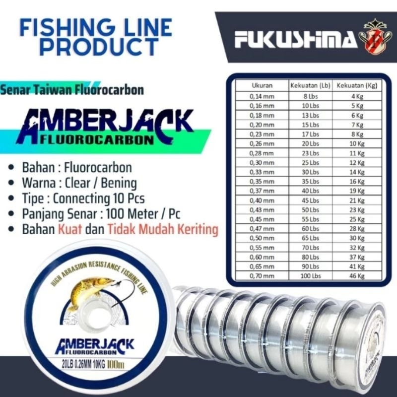 Senar Amberjack Fluoro 100M
