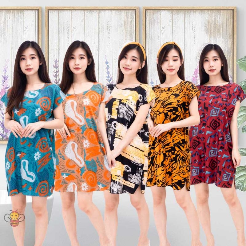 PAKET DASTER MIDI RANDOM RAYON 5PCS RAYON TEBAL