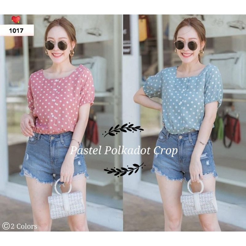pastel polka blouse 1017