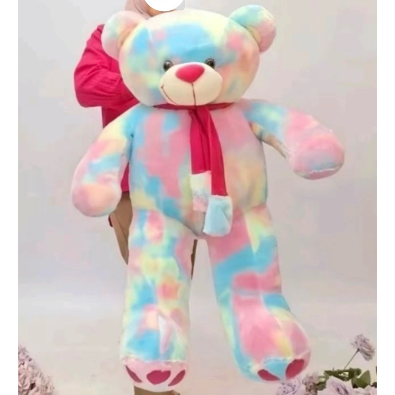 Boneka Teddy Bear Syal Telapak Premium