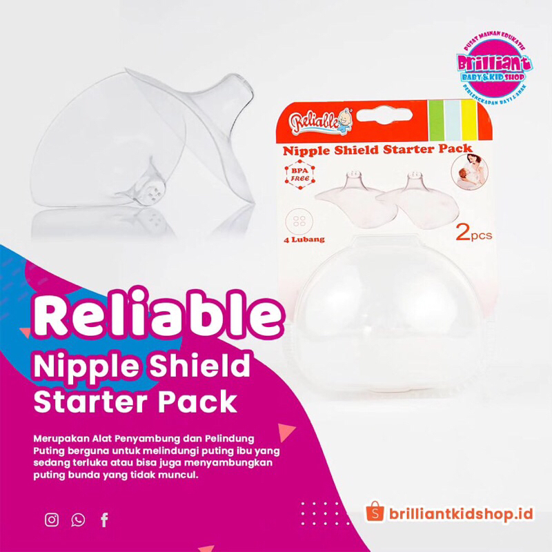 reliable nipple shield starter pack pelndung puting ibu