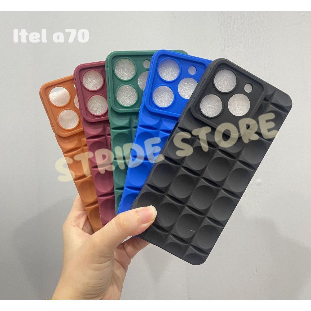 KHUSUS macaron case itel a7 itel s23 plus itel s23 soft case cubic case casing itel
