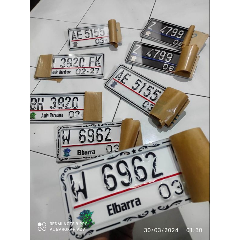 plat nomor motor akrilik custom