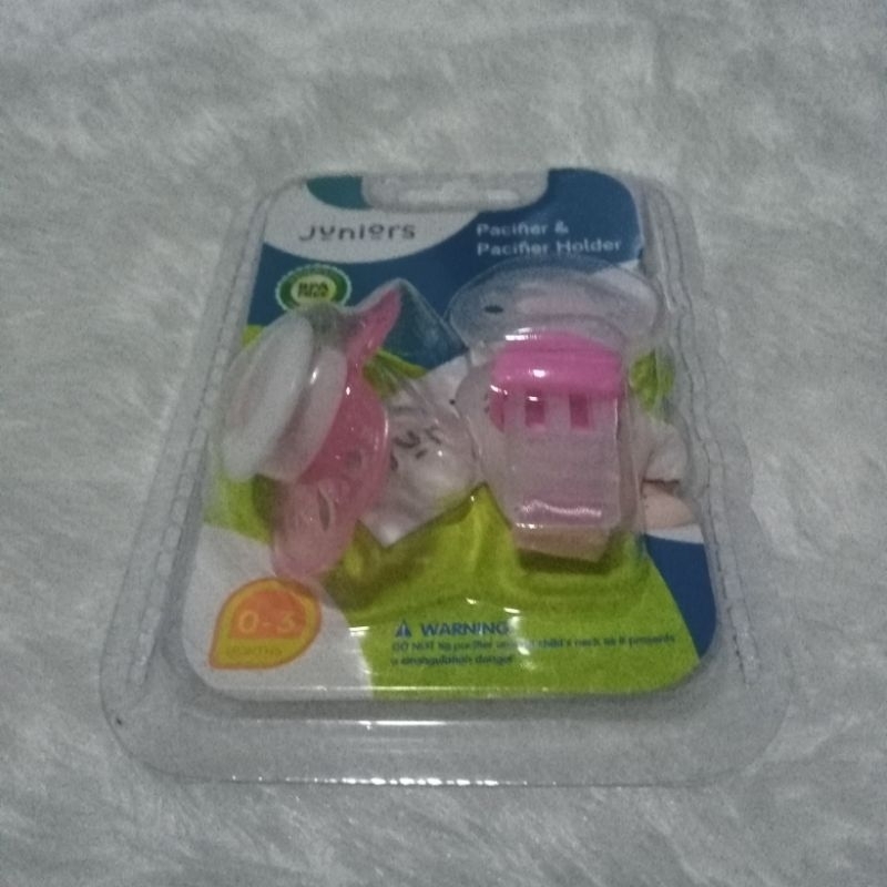 Juniors Empeng Dot Pacifier & Pacifier Holder