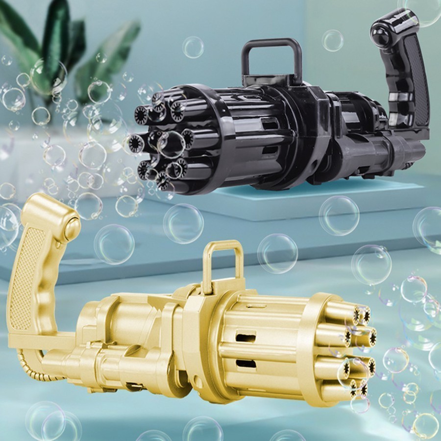 Mainan pistol bubble gatling gun / bubble blower machine.