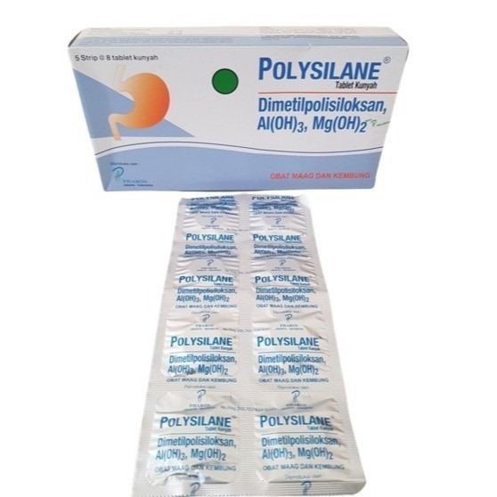 POLYSILANE BOX Tablet Kunyah (Isi 40 Tab) | Obat maag