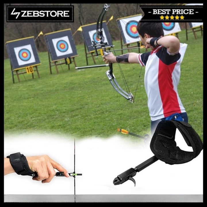 Trigger Bow Caliper Release Aid Arrow Wristband Compound E01