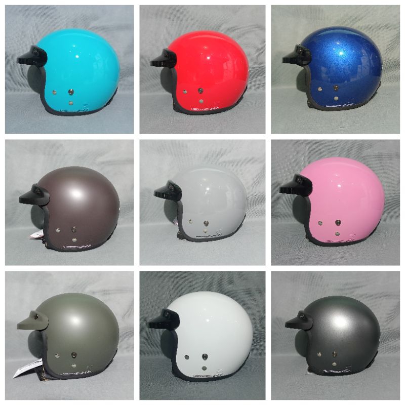 HELM CARGLOSS CFM WARNA SOLID TANPA KACA ORIGINAL