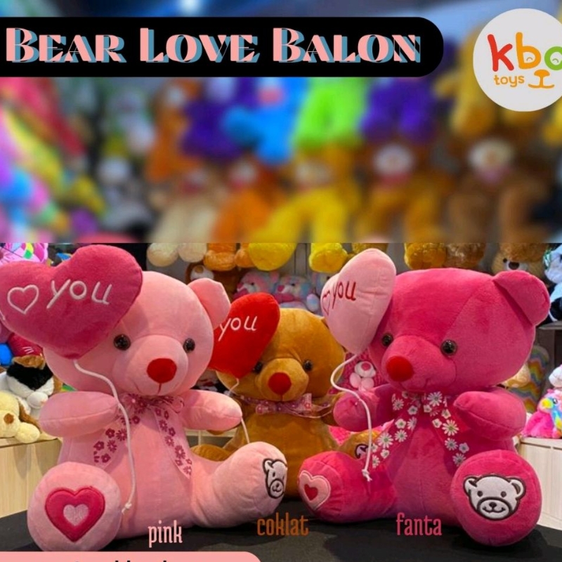 Boneka Bear Love Balon