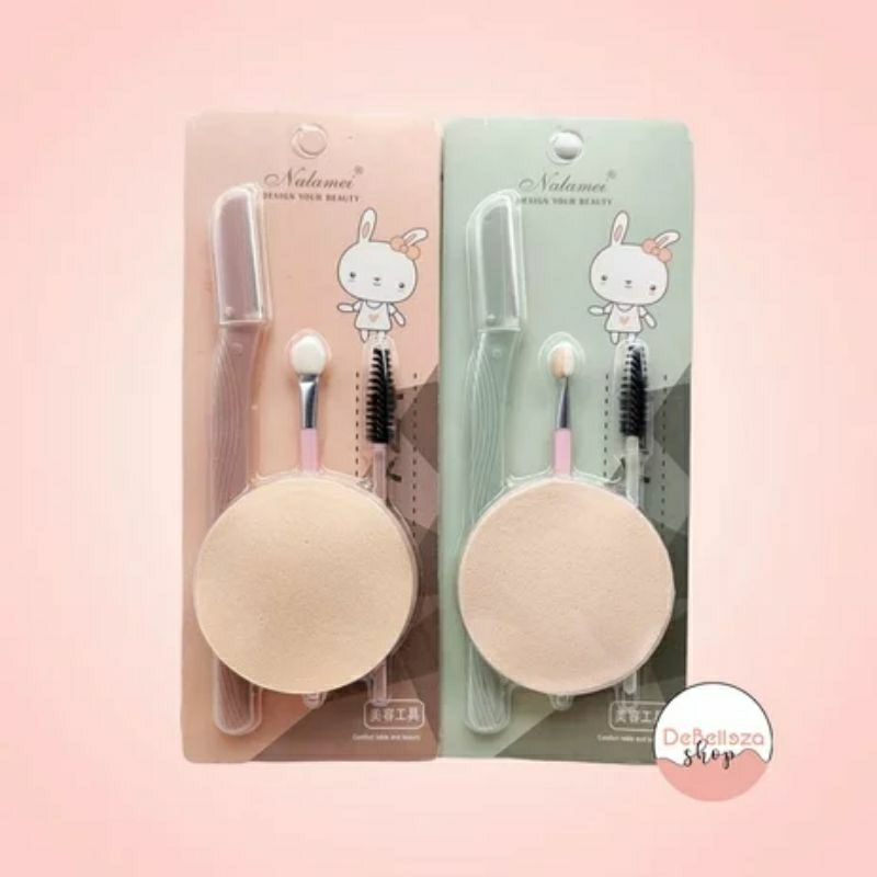 Sponge + Alat Menicure Satu Set