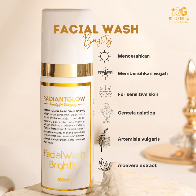 facial wash whitening plus radiantglow