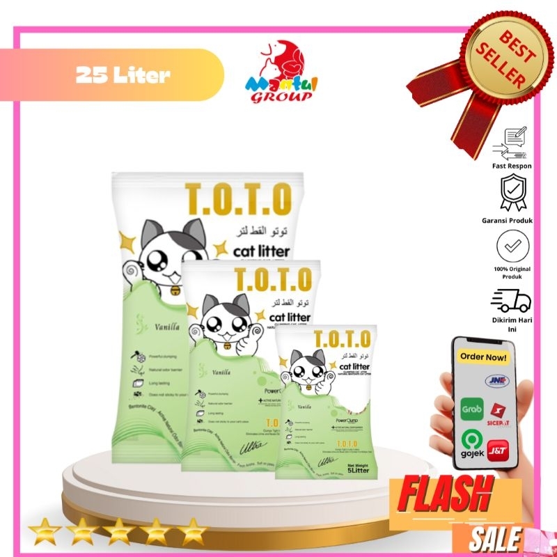Pasir Kucing TOTO 25L Vanilla|C. PASIR 25LT