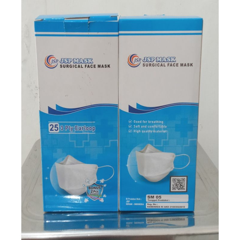 Masker Earloop 3ply Isi 20pcs/Box