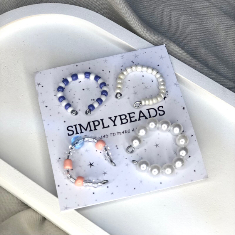 beads ring | cincin manik adjustable