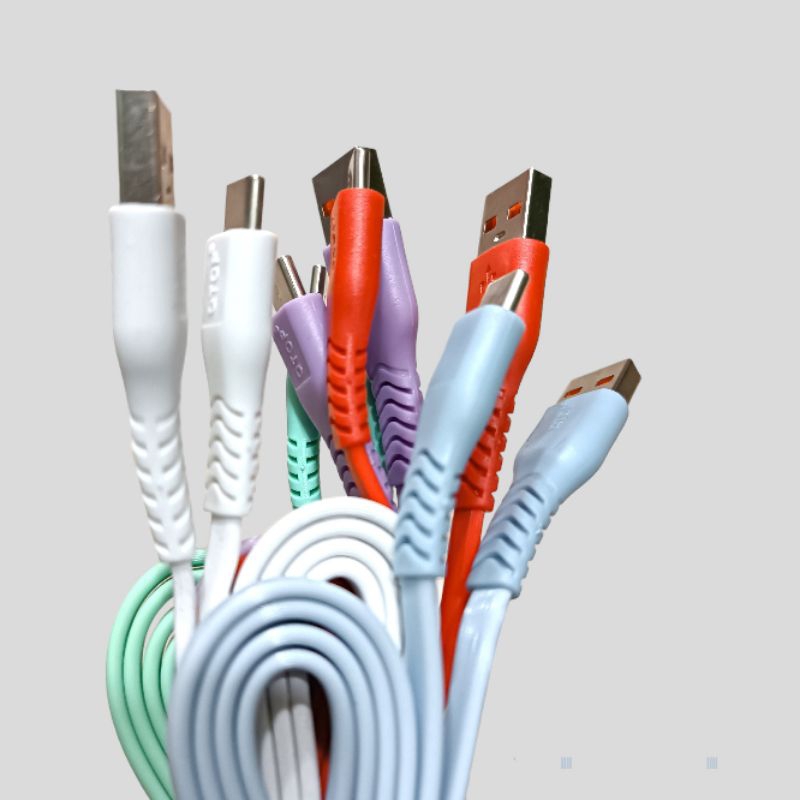 Kabel Data QTOP 2.4 Ampere Micro Usb Type-C Fast Charging
