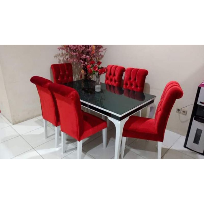 kursi makan 6 clasic
